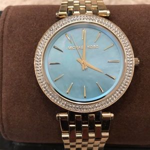 Light Aqua Blue Michael Kors Watch 